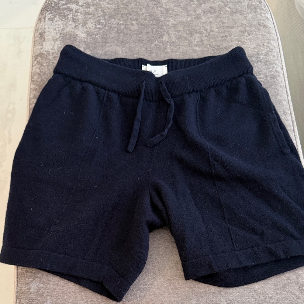 Mr Porter Cashmere Nevy Blue Shorts Size XS
